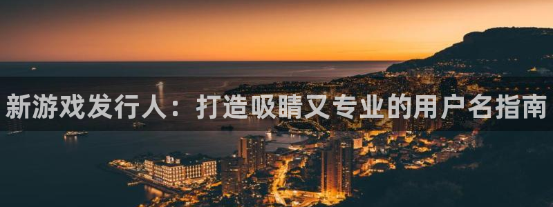 门徒娱乐28j娱乐判官333oo：新游戏发行人：打造吸睛又专业的用户名指南